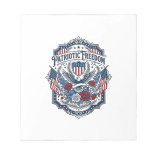 Patriotic Florist Vector Graphic Tee_1 Notepad