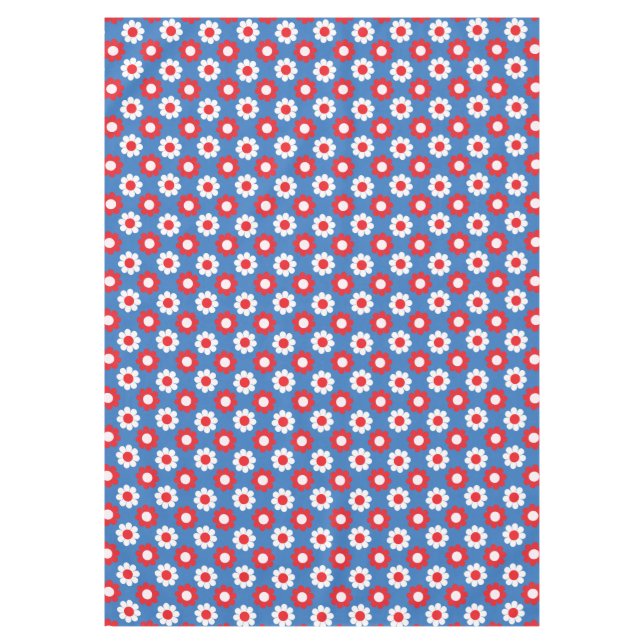 Patriotic Flower Power Tablecloth (Front)