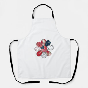 Patriotic Flower Vintage Vector Shirt Design_1 Apron