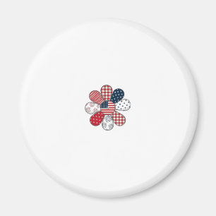 Patriotic Flower Vintage Vector Shirt Design_1 Magnet