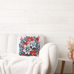 Patriotic Flowers Cushion