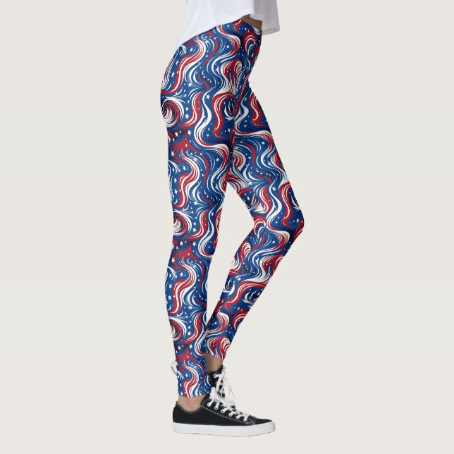 Patriotic Flows Leggings - Fun (Right)