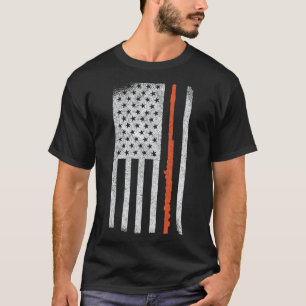 Patriotic Flute Funny Flute Player Flautist Retro T-Shirt