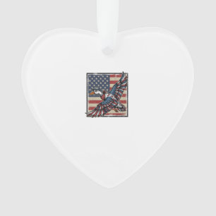 Patriotic Flying Duck Vintage Engraving Shirt Desi Ornament