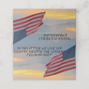 Patriotic Folded Place Card