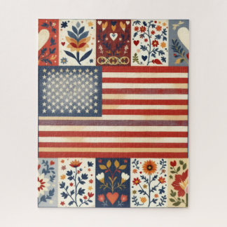 Patriotic Folk Art Puzzle