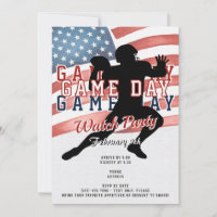 Patriotic Football W Game Day Watch Party