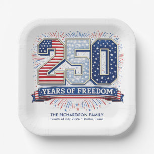 Patriotic Fourth of July 2026 Family Celebration Paper Plate