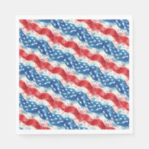 Patriotic Fourth of July 4th Paper Napkins Party