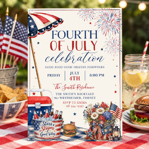 Patriotic Fourth of July Invitation