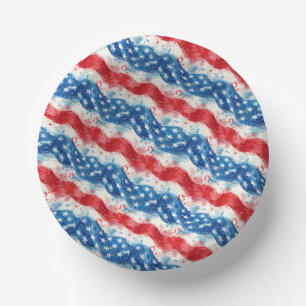Patriotic Fourth of July Paper Bowls Plate