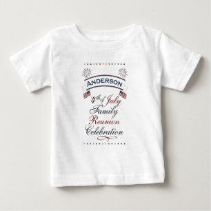 Patriotic Fourth of July Reunion Design Baby T-Shirt