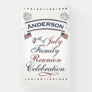 Patriotic Fourth of July Reunion Design Banner