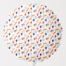 Patriotic Fourth of July seamless pattern on a Bal