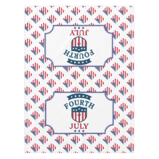 Patriotic Fourth of July seamless pattern on a Tab Tablecloth