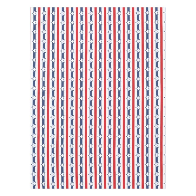 Patriotic Fourth of July seamless pattern on a Tablecloth (Front)