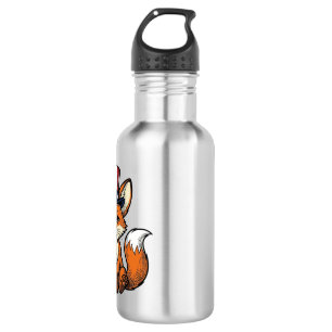 Patriotic Fox Vintage Engraving Shirt Design_1 532 Ml Water Bottle