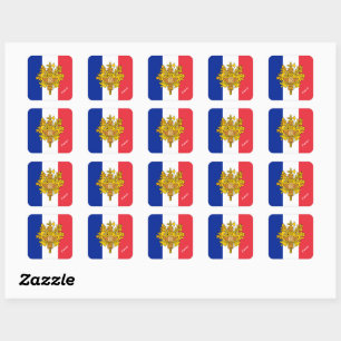 Patriotic France & French flag, holiday / sports Square Sticker