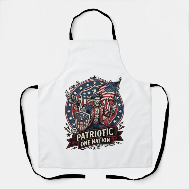 Patriotic Frankenstein Freedom Brute Horror Monste Apron (Front)