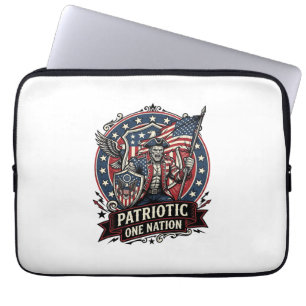 Patriotic Frankenstein Freedom Brute Horror Monste Laptop Sleeve