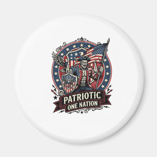 Patriotic Frankenstein Freedom Brute Horror Monste Magnet
