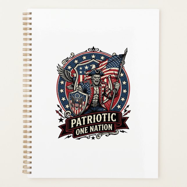 Patriotic Frankenstein Freedom Brute Horror Monste Planner (Front)