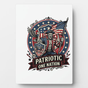 Patriotic Frankenstein Freedom Brute Horror Monste Plaque