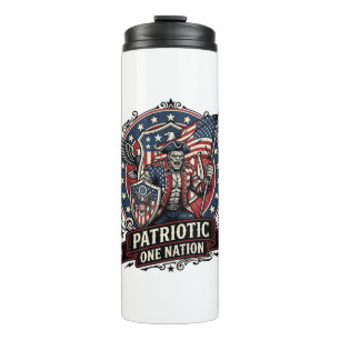 Patriotic Frankenstein Freedom Brute Horror Monste Thermal Tumbler
