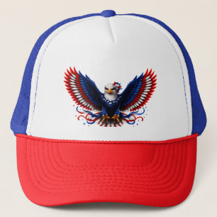 Patriotic Freedom Eagle Wings – Red White Blue Ame Trucker Hat