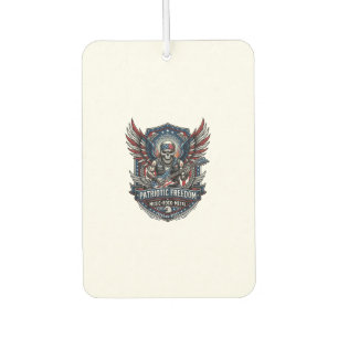 Patriotic Freedom Guitarist Skull Music Rock Metal Car Air Freshener