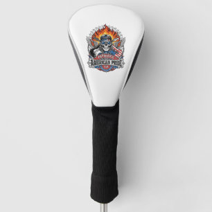 Patriotic Freedom Guitarist Skull Music Rock Metal Golf Head Cover