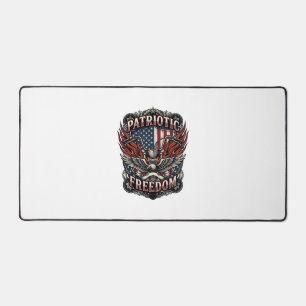 Patriotic Freedom Handlebars Biker Road Freedom Pa Desk Mat