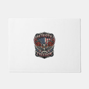 Patriotic Freedom Handlebars Biker Road Freedom Pa Doormat