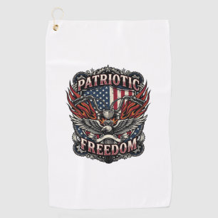 Patriotic Freedom Handlebars Biker Road Freedom Pa Golf Towel