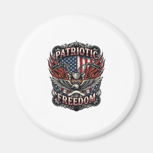 Patriotic Freedom Handlebars Biker Road Freedom Pa Magnet