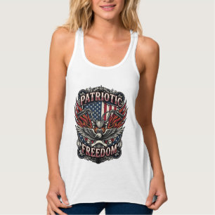 Patriotic Freedom Handlebars Biker Road Freedom Pa Singlet