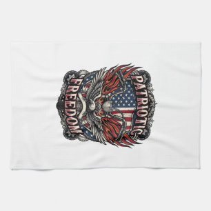 Patriotic Freedom Handlebars Biker Road Freedom Pa Tea Towel