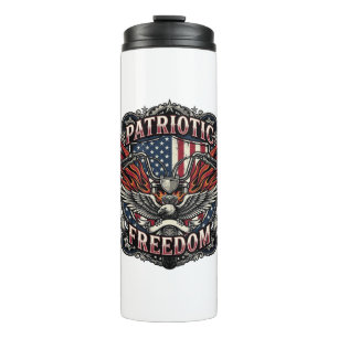 Patriotic Freedom Handlebars Biker Road Freedom Pa Thermal Tumbler