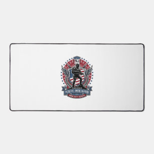 Patriotic Freedom Operator Silhouette Military Ins Desk Mat