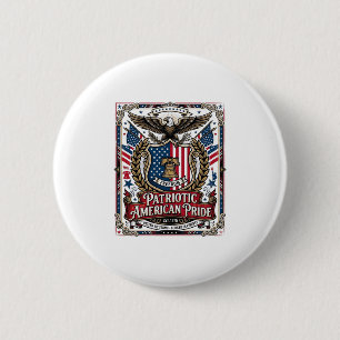 Patriotic Freedom Shield Liberty Icons & Symbols V 6 Cm Round Badge