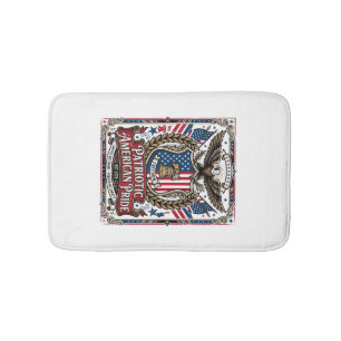 Patriotic Freedom Shield Liberty Icons & Symbols V Bath Mat