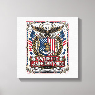 Patriotic Freedom Shield Liberty Icons & Symbols V Canvas Print