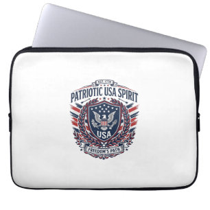 Patriotic Freedom Shield Liberty Icons & Symbols V Laptop Sleeve