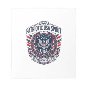 Patriotic Freedom Shield Liberty Icons & Symbols V Notepad