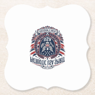 Patriotic Freedom Shield Liberty Icons & Symbols V Paper Coaster