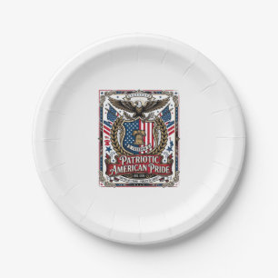 Patriotic Freedom Shield Liberty Icons & Symbols V Paper Plate