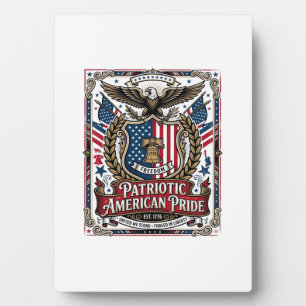 Patriotic Freedom Shield Liberty Icons & Symbols V Plaque