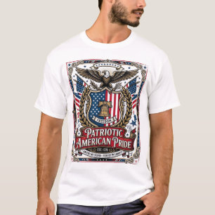 Patriotic Freedom Shield Liberty Icons & Symbols V T-Shirt