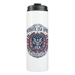 Patriotic Freedom Shield Liberty Icons & Symbols V Thermal Tumbler