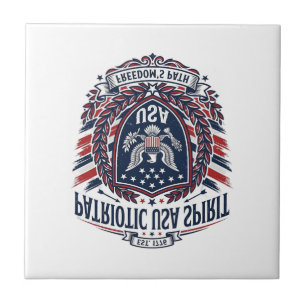 Patriotic Freedom Shield Liberty Icons & Symbols V Tile